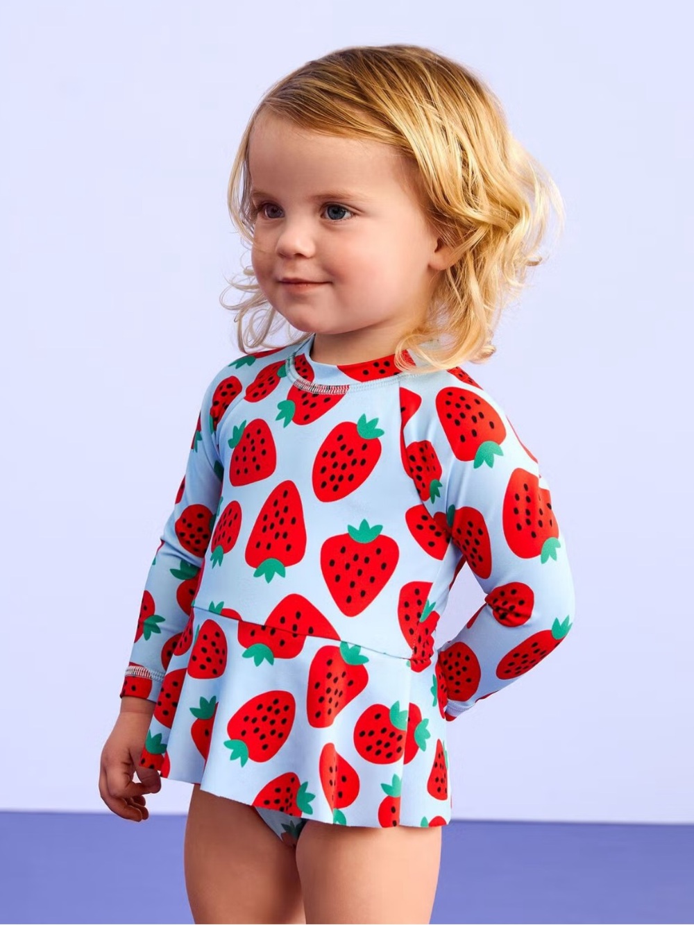 Hanna Anderson Baby One-Piece Skirted Rashguard Swimsuit, 12-18 months